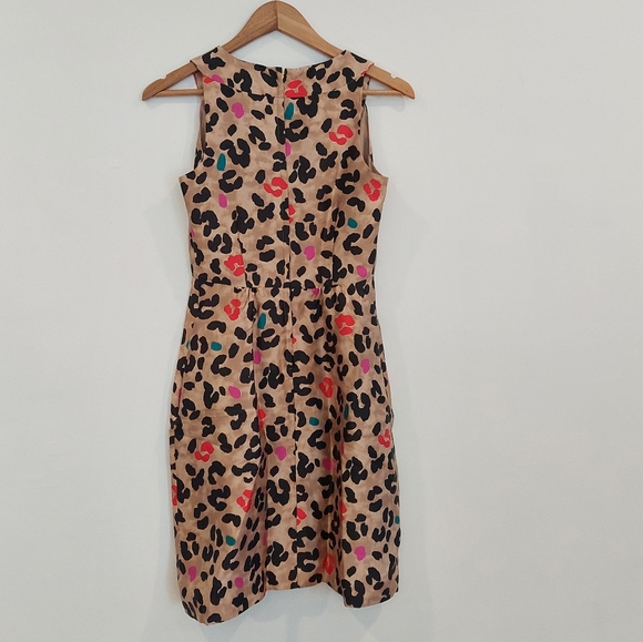 Kate Spade Bette Cheetah Print Bow Neckline Fit and Flare Dress - Picture 7 of 9